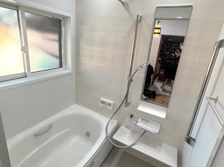 バスルームリフォーム あたたかさが格段にアップしたバスルーム＆ゆとりが生まれた洗面所